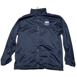 USA Olympic Committee Black Full-Zip Jacket Womens Size Large Made In USA